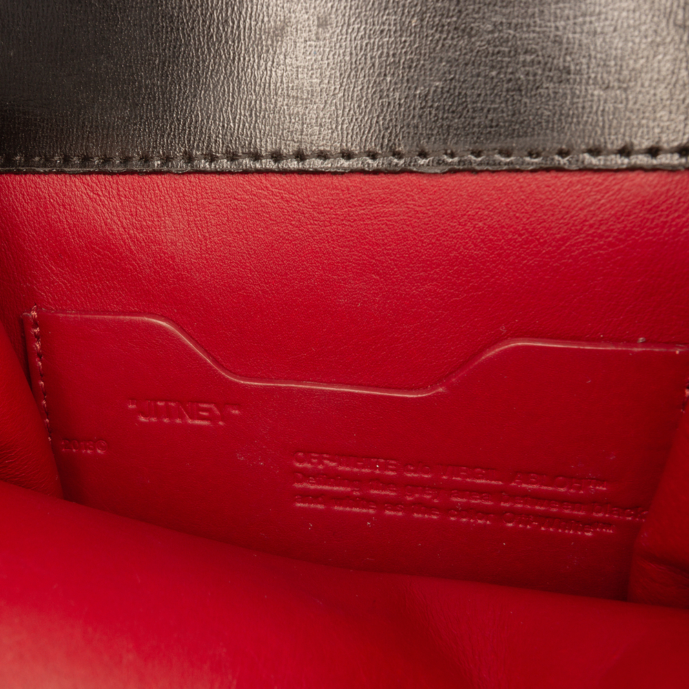 Pre-Loved Off-White Glazed Calfskin Cash Inside Jitney 0.7 Bag - Picture 5 of 10